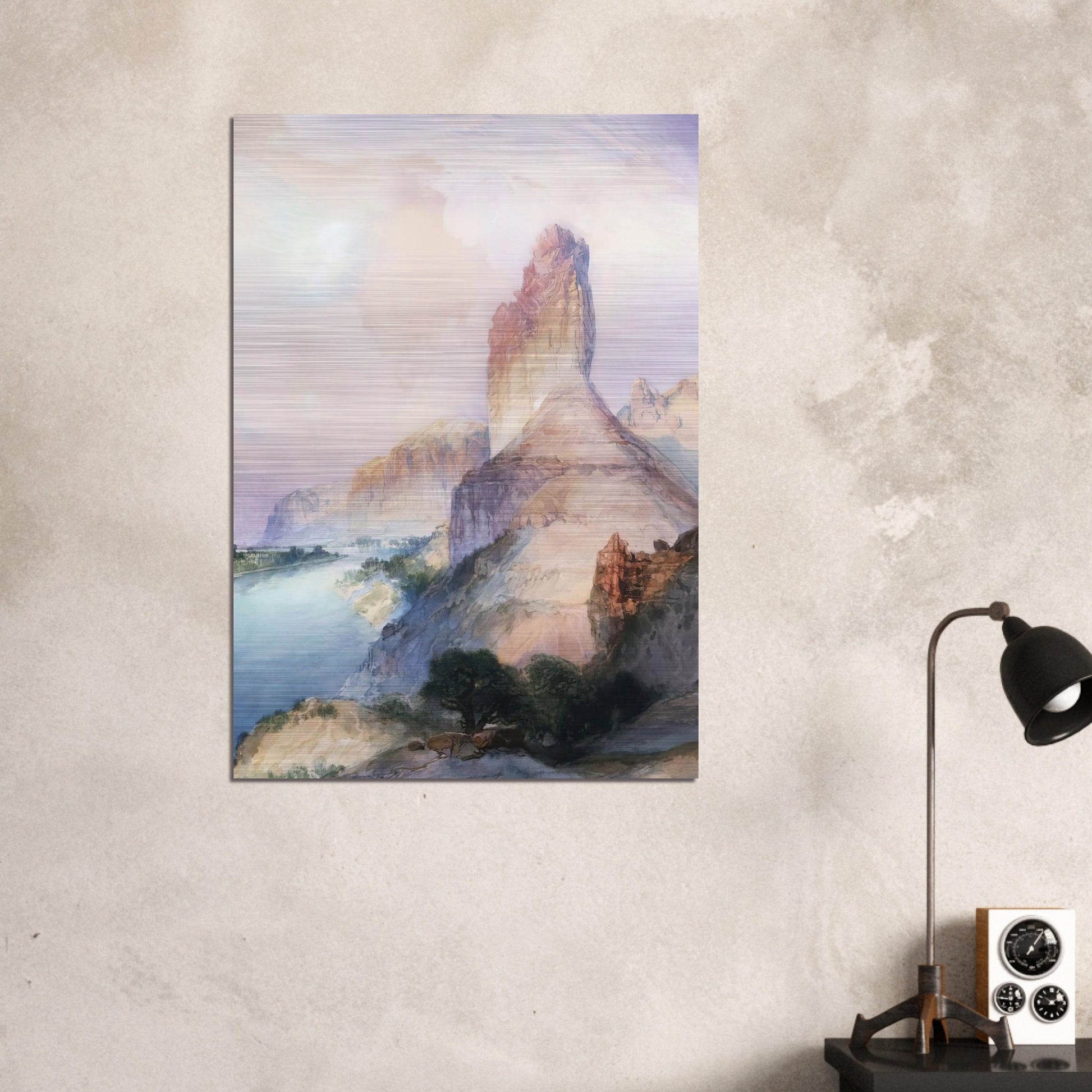 Butte Green River Wyoming - Thomas Moran Brushed Aluminum Print - 70x100 cm / 28x40 inches | Thomas Moran Aluminum Print | Thomas Moran Prints