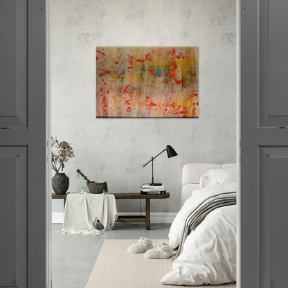 Red April - Sam Gilliam Brushed Aluminum Print - 70x100 cm / 28x40 inches | Sam Gilliam Aluminum Print | Sam Gilliam Prints