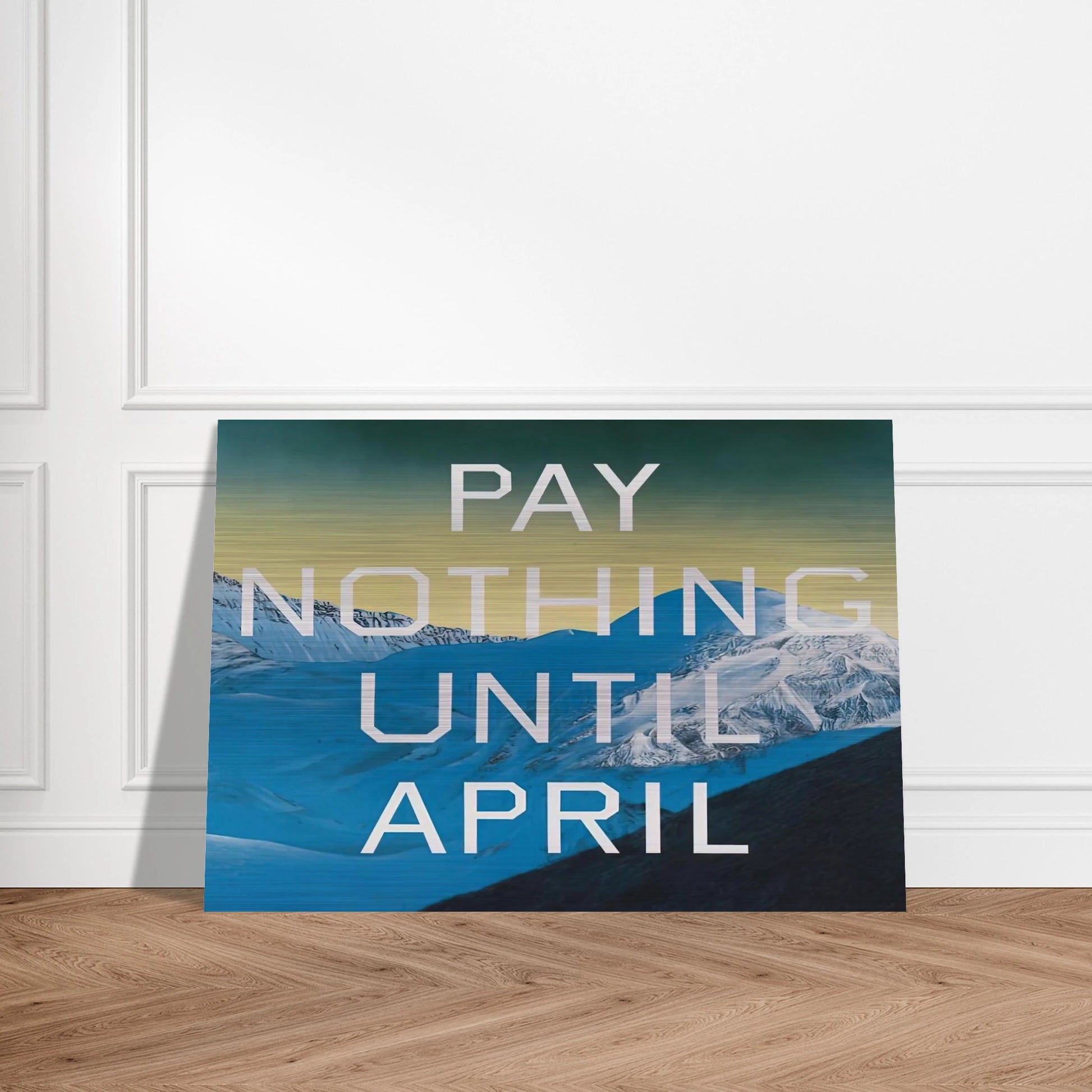PAY NOTHING UNTIL APRIL 2003 - Edward Ruscha Brushed Aluminum Print - 70x100 cm / 28x40 inches | Edward Ruscha Aluminum Print | Edward Ruscha Prints