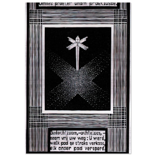 EMBLEMATA SIGNPOST - MC Escher Brushed Aluminum Print - 70x100 cm / 28x40 inches | MC Escher Aluminum Print | MC Escher Prints