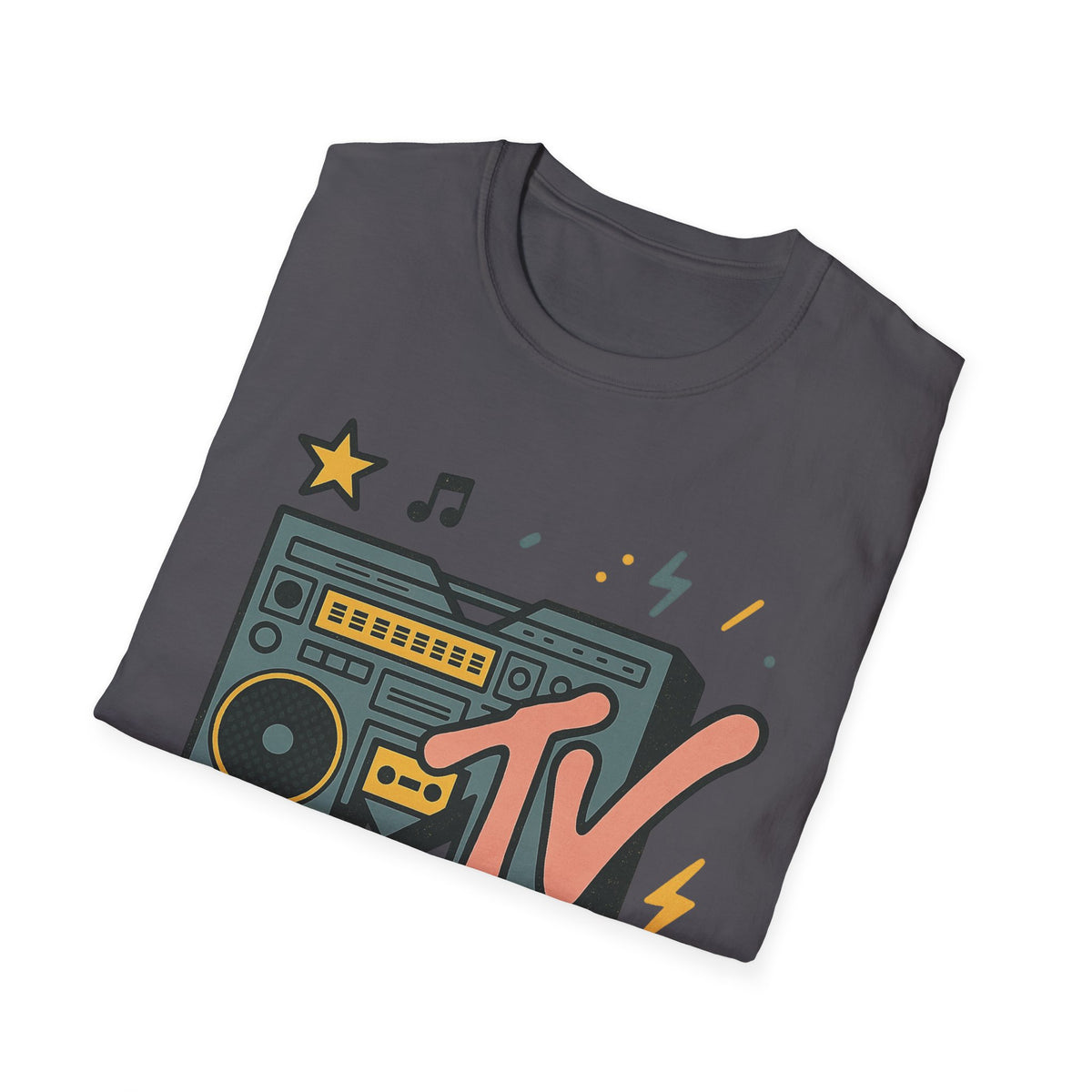T-shirt graphique rétro MTV vintage imprimé léopard musical années 80 90 années nostalgiques unisexe shirt de groupe style rock imprimé animal