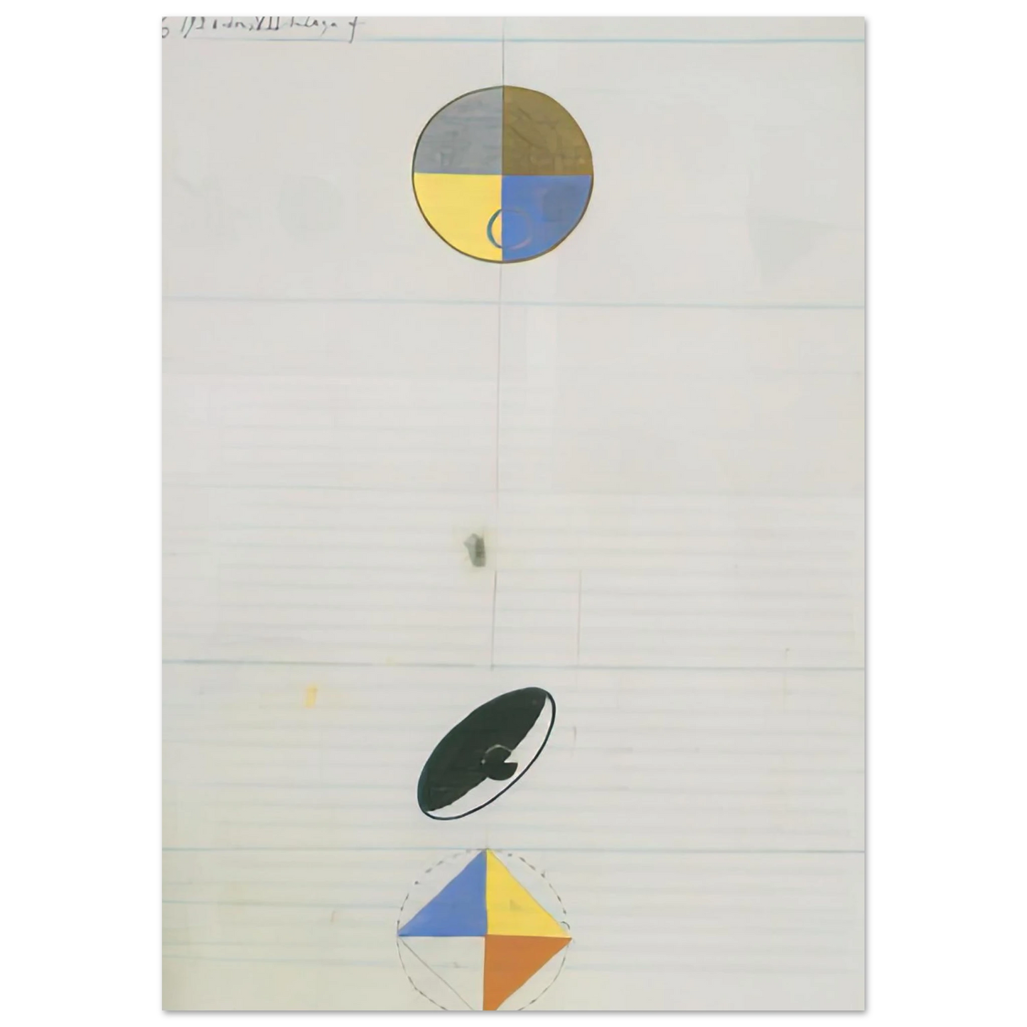 Hilma af Klint - SERIES NO VII NO 3F 1920 Wall art - 30x40 cm / 12x16 inches - Premium Wooden Framed Poster With Fine Art Paper - Wood frame