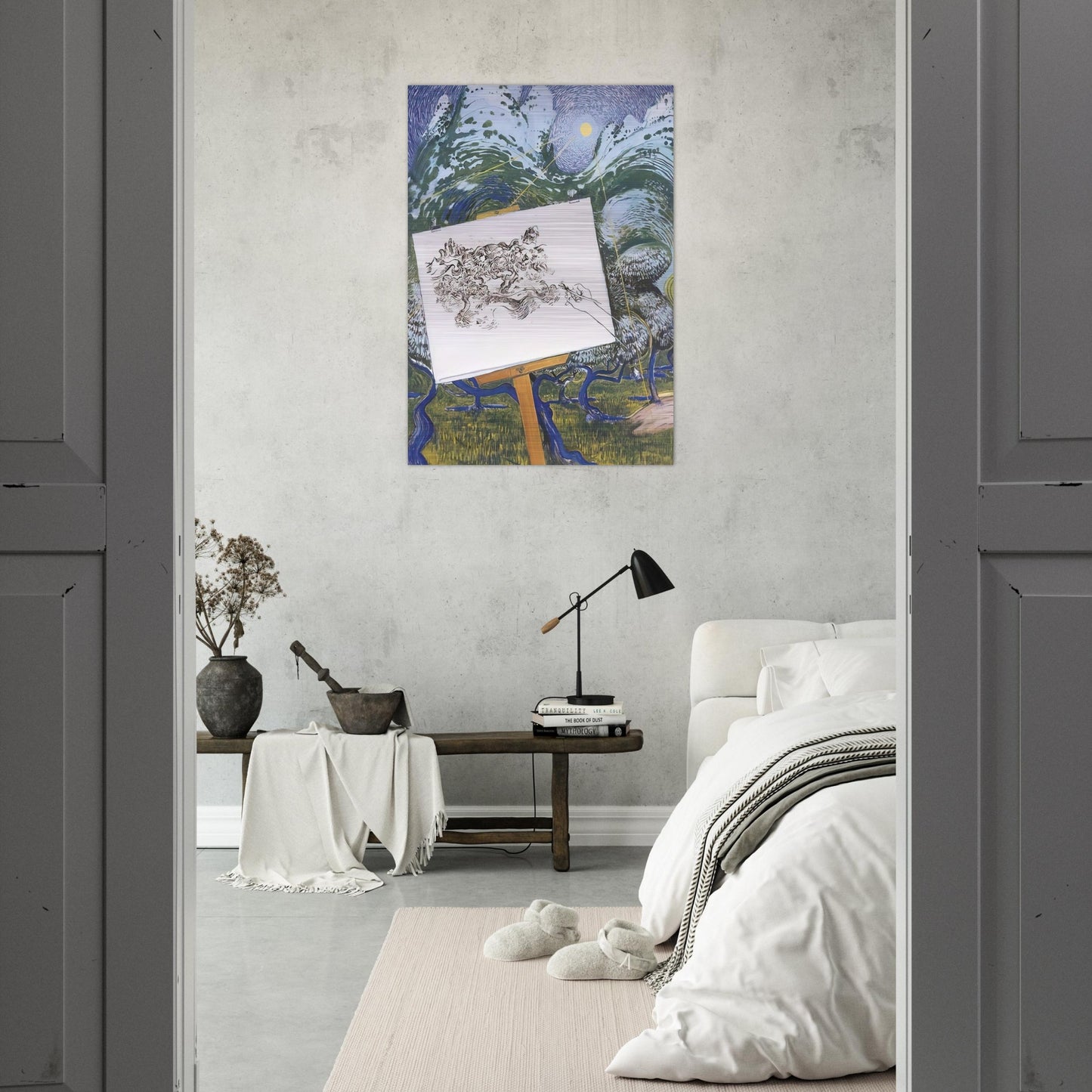 St-Remy de Provence - 1983 - Brett Whiteley Brushed Aluminum Print - 70x100 cm / 28x40 inches | Brett Whiteley Aluminum Print | Brett Whiteley Prints