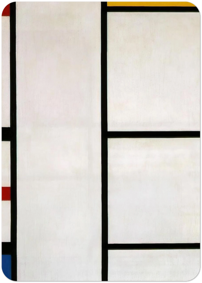 Composition No. III Blanc-Jaune By Piet Mondrian Pack of 10 Post Cards | Piet Mondrian Post Cards | A6 (10.5 x 14.8 cm) - 4.1 x 5.8 inches