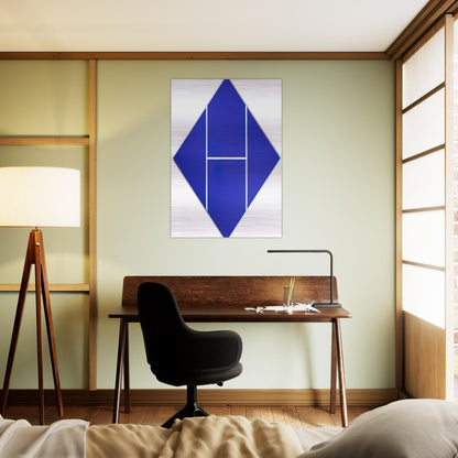 Cobalt - 1982 - Carmen Herrera Brushed Aluminum Print - 70x100 cm / 28x40 inches | Carmen Herrera Aluminum Print | Carmen Herrera Prints