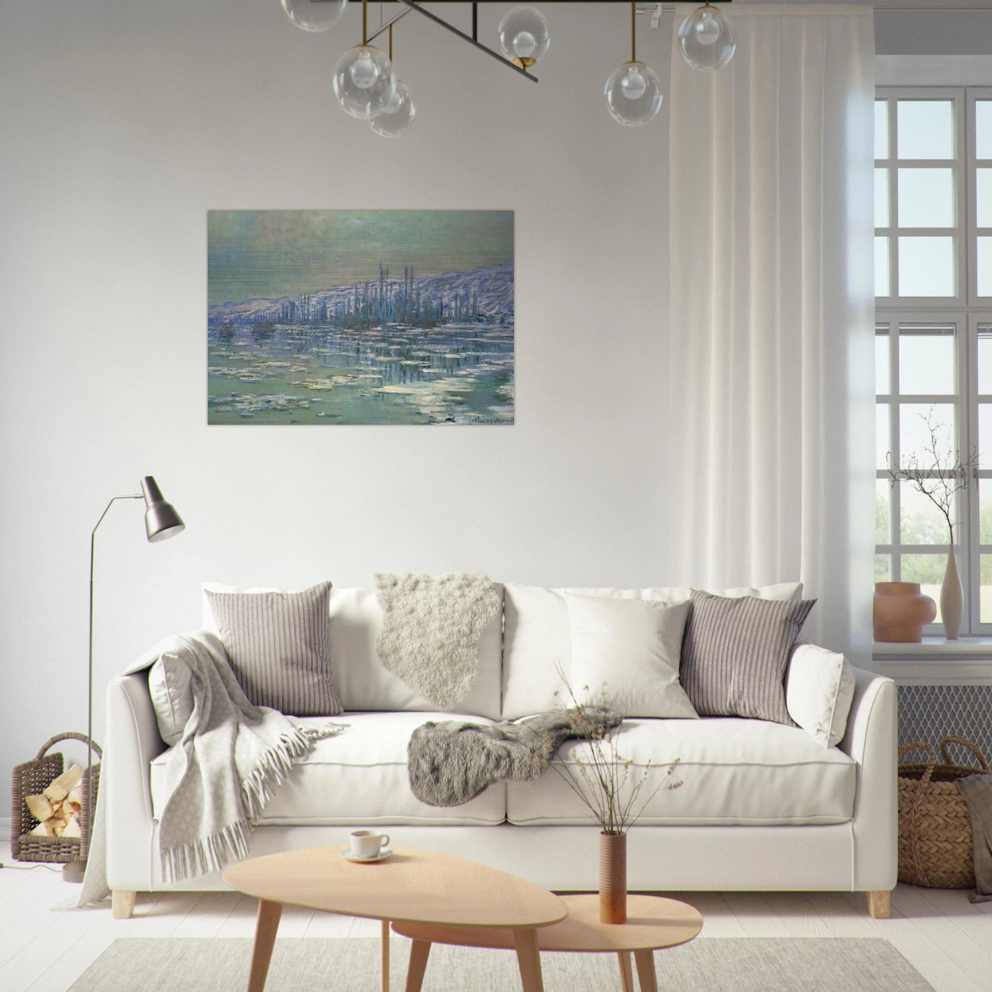 Ice Floes on Siene - claude monet Brushed Aluminum Print - 70x100 cm / 28x40 inches | claude monet Aluminum Print | claude monet Prints