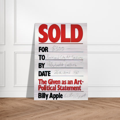 Sold - 1981 - Billy Apple Brushed Aluminum Print - 70x100 cm / 28x40 inches | Billy Apple Aluminum Print | Billy Apple Prints