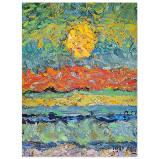 Max Ernst - Landscape with Sun  75x100 cm / 30x40inches Fine Art Poster