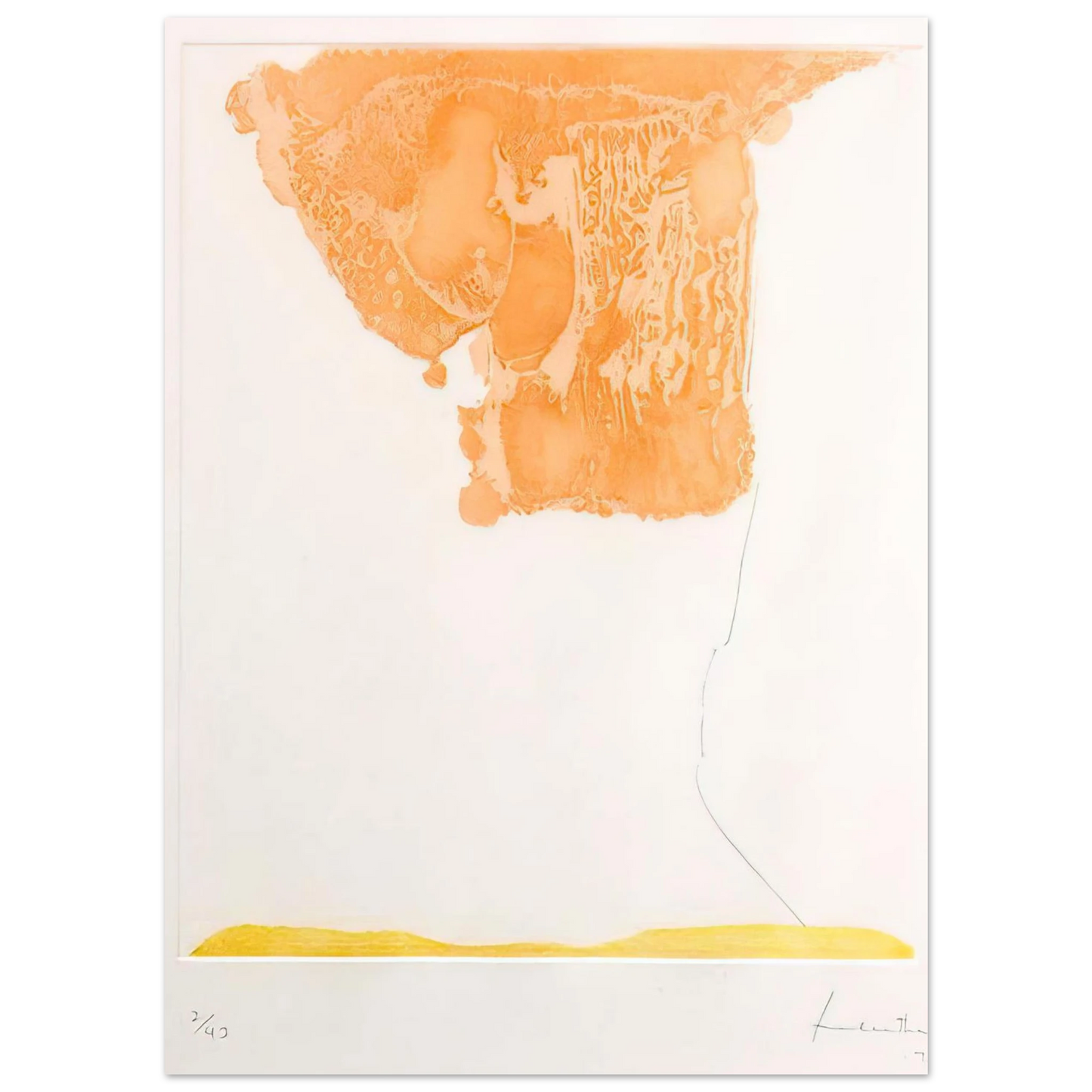 Helen Frankenthaler - Pranzo Italiano - 1973 Wall art - A2 (42 x 59.4  cm) - Premium Wooden Framed Poster With Fine Art Paper-canvas - Black frame