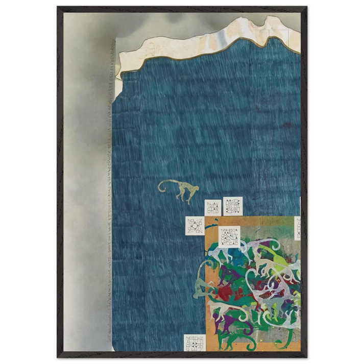 Untitled N17 - Alighiero Boetti 70x100 cm / 28x40 inches Framed Art Print – Black Wooden Frame