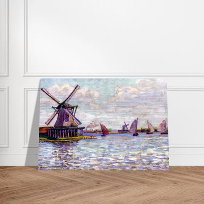 Moulins en Hollandee - 1904 - Armand Guillaumin Brushed Aluminum Print - 70x100 cm / 28x40 inches | Armand Guillaumin Aluminum Print | Armand Guillaumin Prints