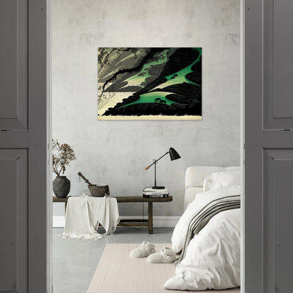 Green Big Sur - Eyvind Earle Brushed Aluminum Print - 70x100 cm / 28x40 inches | Eyvind Earle Aluminum Print | Eyvind Earle Prints
