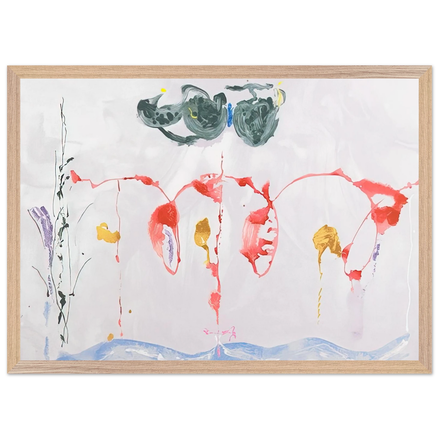 Helen Frankenthaler - Aerie - 2009 Wall art - 27x35 cm / 11x14 inches - Fine Art Poster-canvas - -