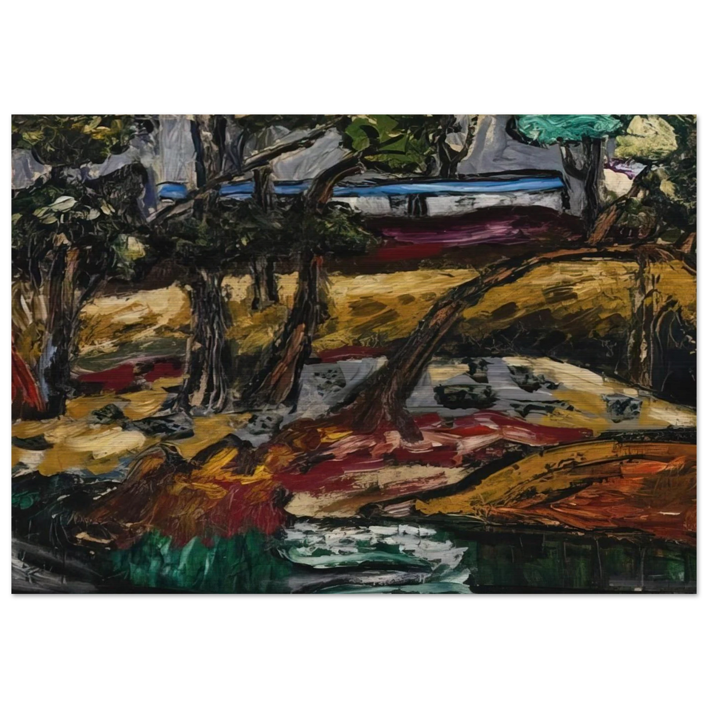 Landscape - Expressionism - Forrest Bess Brushed Aluminum Print - 70x100 cm / 28x40 inches | Forrest Bess Aluminum Print | Forrest Bess Prints