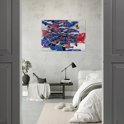 Round the World - Sam Francis Brushed Aluminum Print - 70x100 cm / 28x40 inches | Sam Francis Aluminum Print | Sam Francis Prints