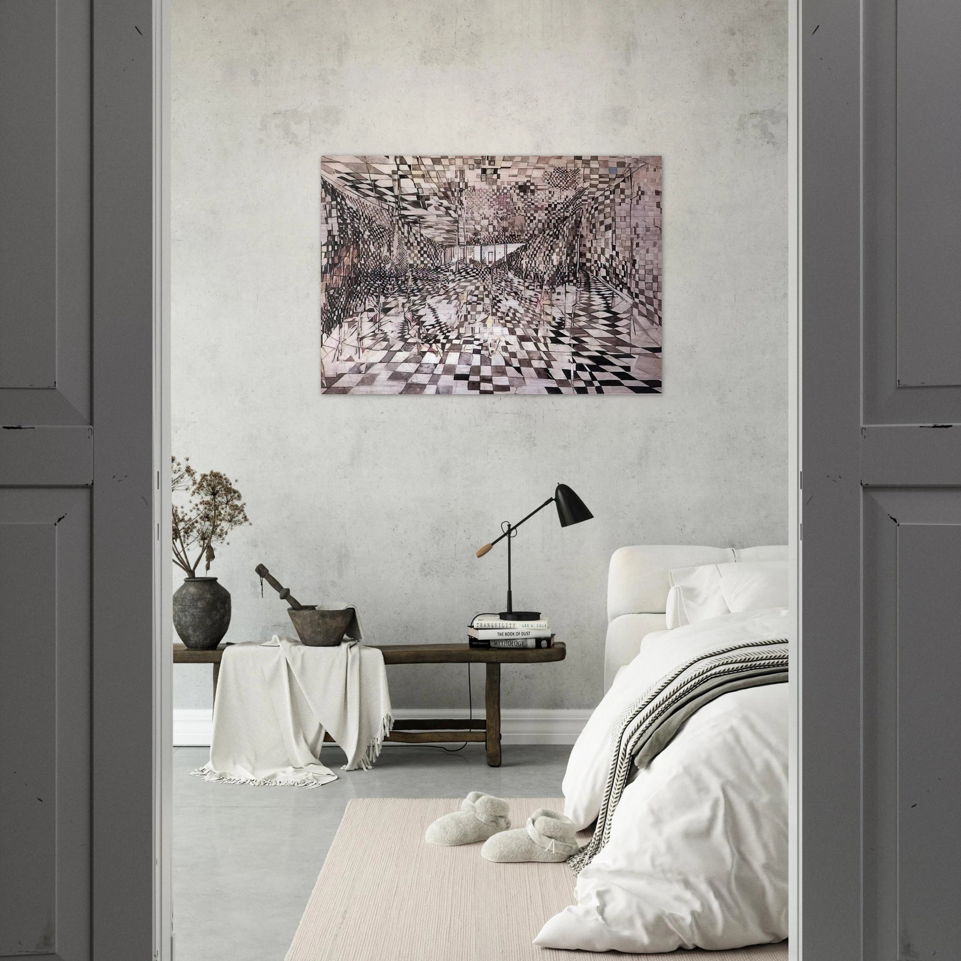 Enigma - 1947 - Maria Helena Vieira da Silva Brushed Aluminum Print - 70x100 cm / 28x40 inches | Maria Helena Vieira da Silva Aluminum Print | Maria Helena Vieira da Silva Prints