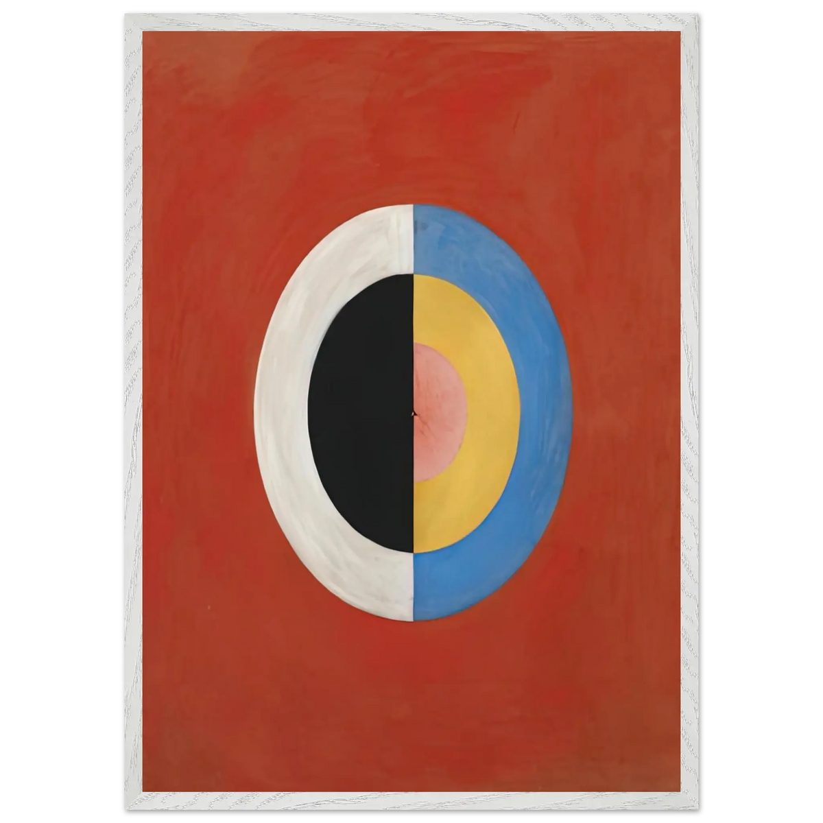 Hilma af Klint - THE SWAN NO 17 1915 0 Wall art - 27x35 cm / 11x14 Inches - Premium Wooden Framed Poster With Fine Art Paper - White frame