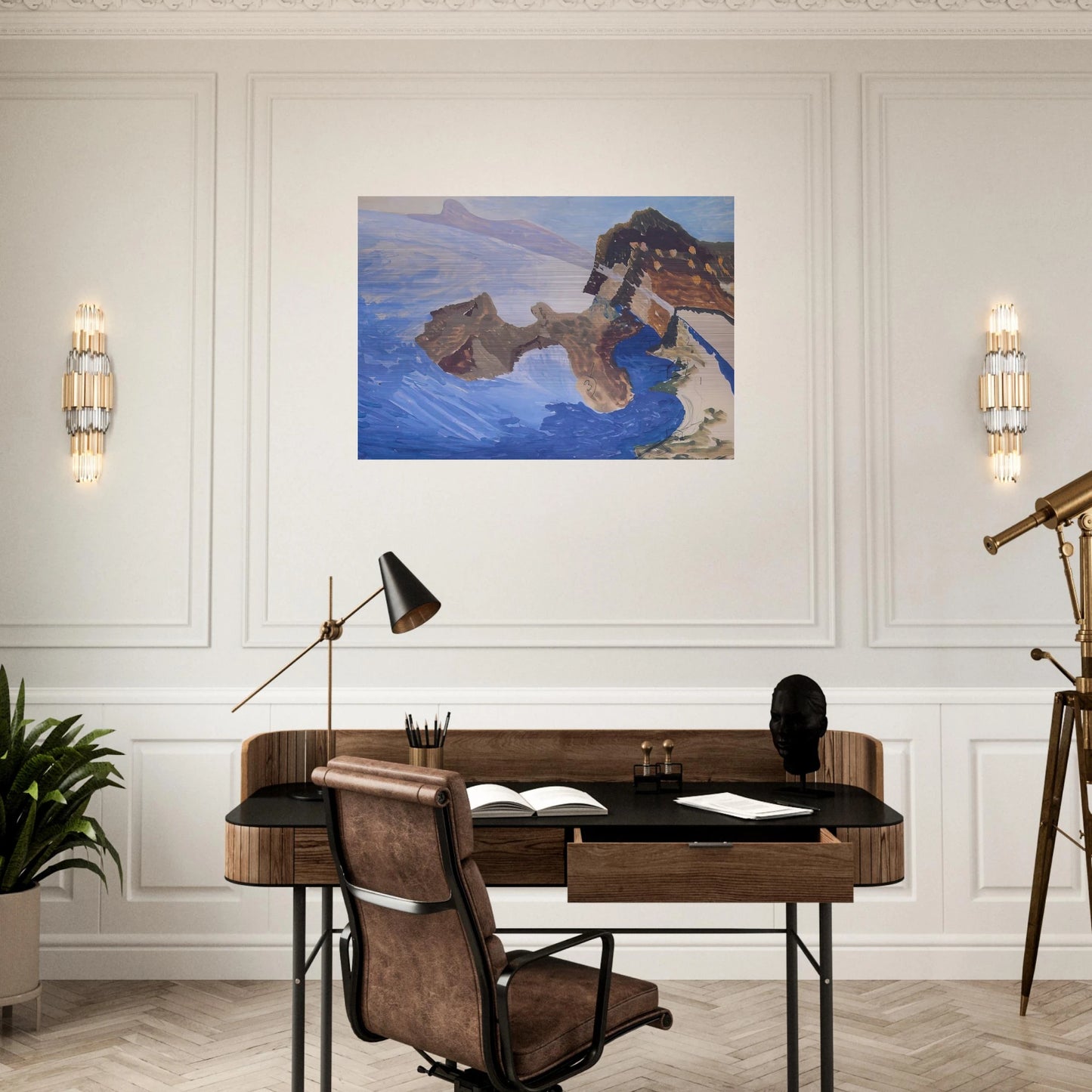 Meeting on the Island - Benedetta Cappa Brushed Aluminum Print - 70x100 cm / 28x40 inches | Benedetta Cappa Aluminum Print | Benedetta Cappa Prints