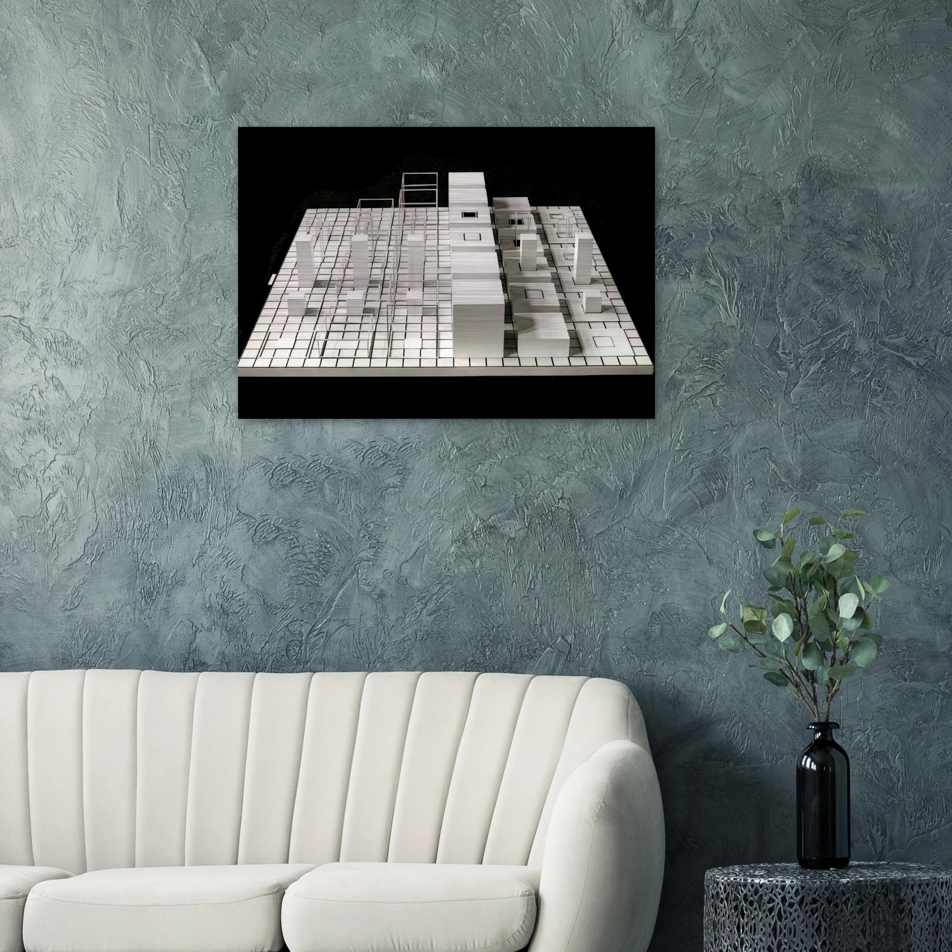Serial Project #1 ABCD - Sol LeWitt Brushed Aluminum Print - 70x100 cm / 28x40 inches | Sol LeWitt Aluminum Print | Sol LeWitt Prints