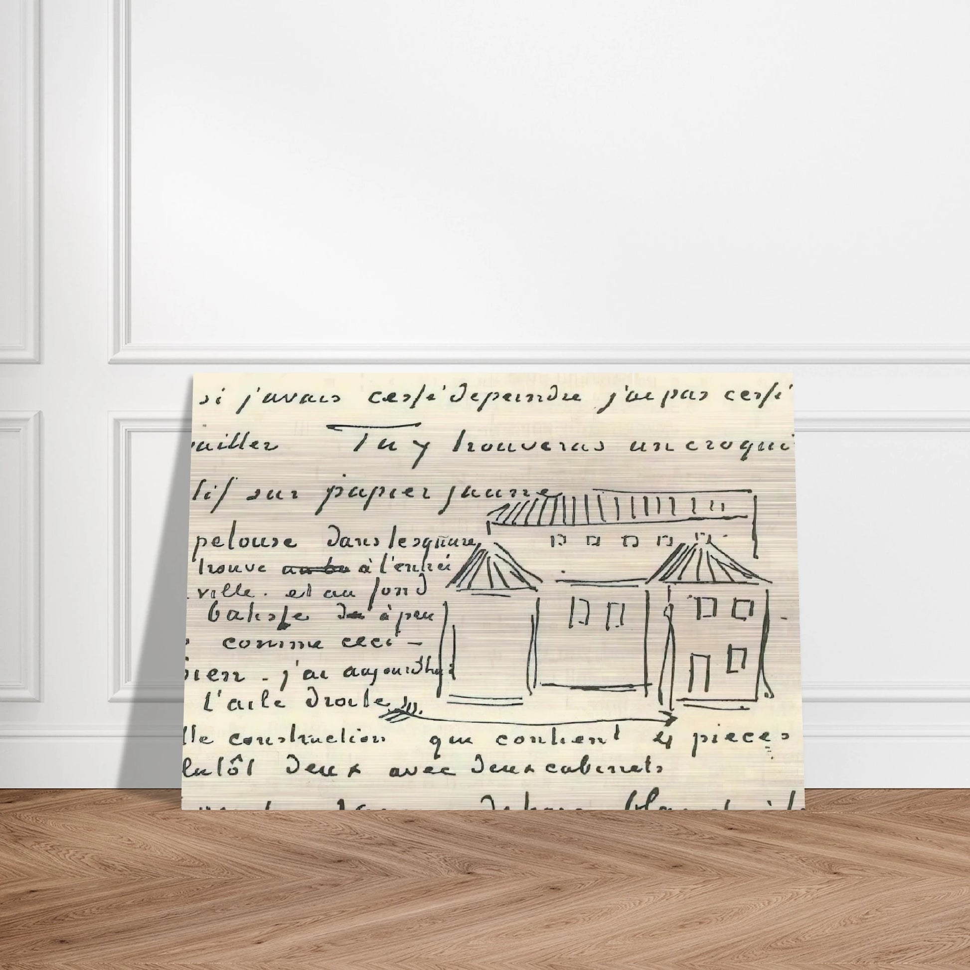 Vincent's House - Vincent van Gogh Brushed Aluminum Print - 70x100 cm / 28x40 inches | Vincent van Gogh Aluminum Print | Vincent van Gogh Prints