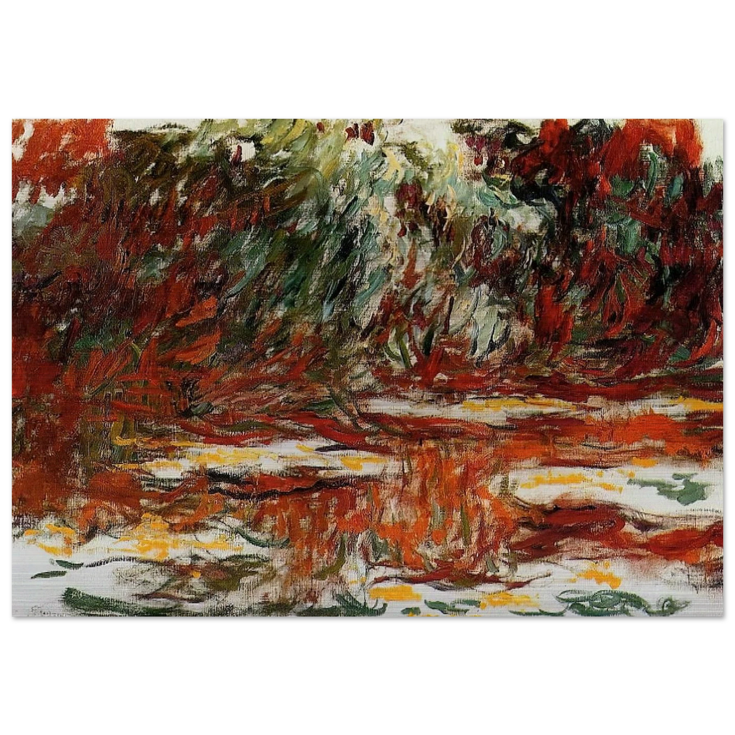 Water Lily Pond - claude monet Brushed Aluminum Print - 70x100 cm / 28x40 inches | claude monet Aluminum Print | claude monet Prints
