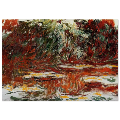 Water Lily Pond - claude monet Brushed Aluminum Print - 70x100 cm / 28x40 inches | claude monet Aluminum Print | claude monet Prints