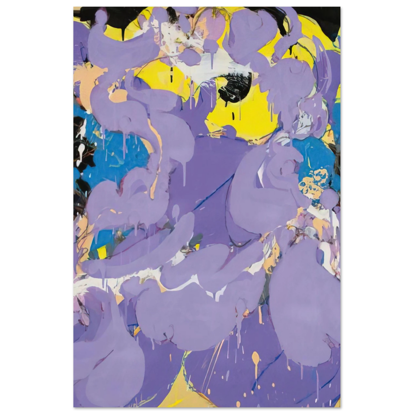 Helen Frankenthaler - Untitled - 1978 Wall art - 70x100 cm / 28x40 inches - Premium Wooden Framed Poster With Fine Art Paper-canvas - White frame