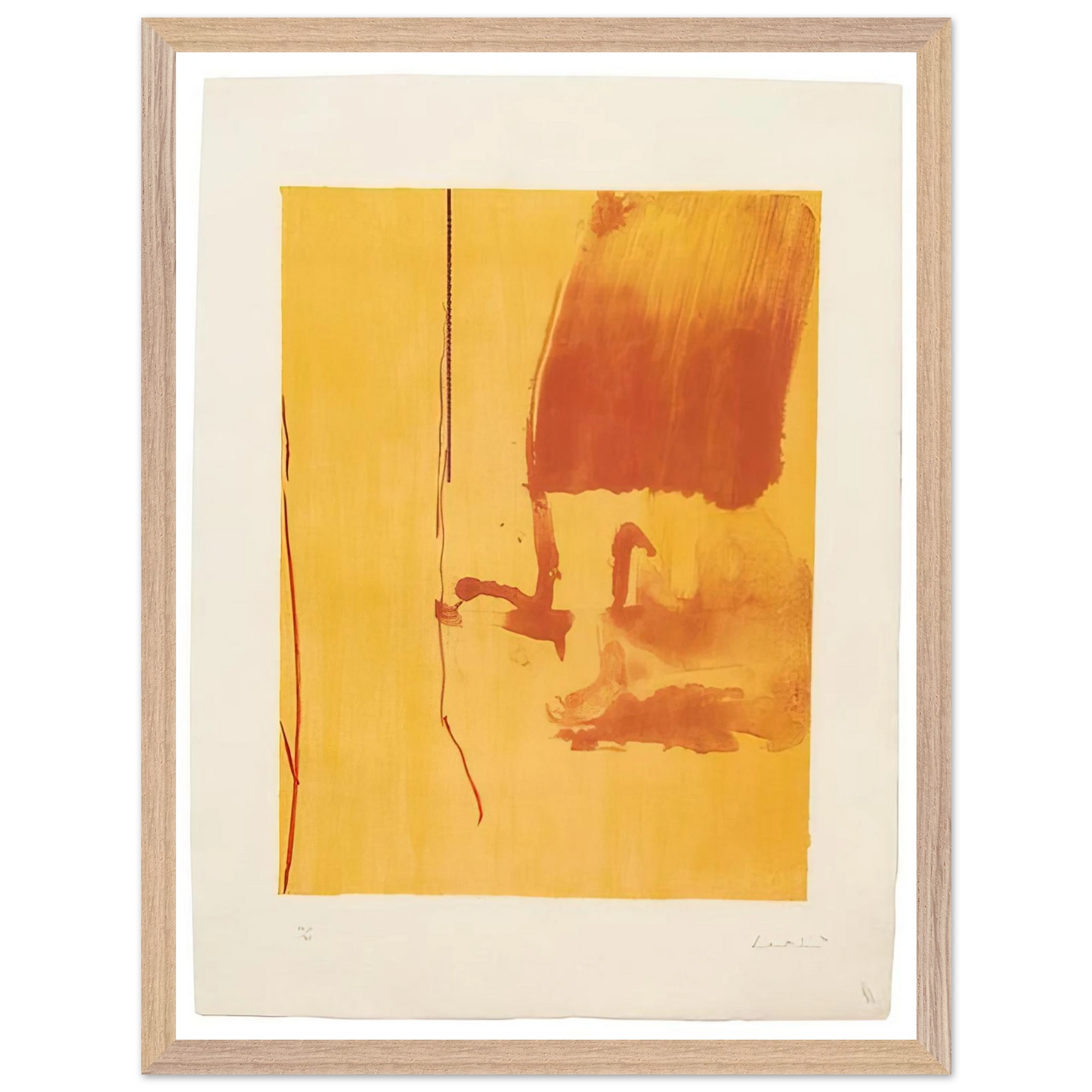 Helen Frankenthaler - Harvest - 1976 Wall art - 27x35 cm / 11x14 inches - Premium Wooden Framed Poster With Fine Art Paper-canvas - Wood frame