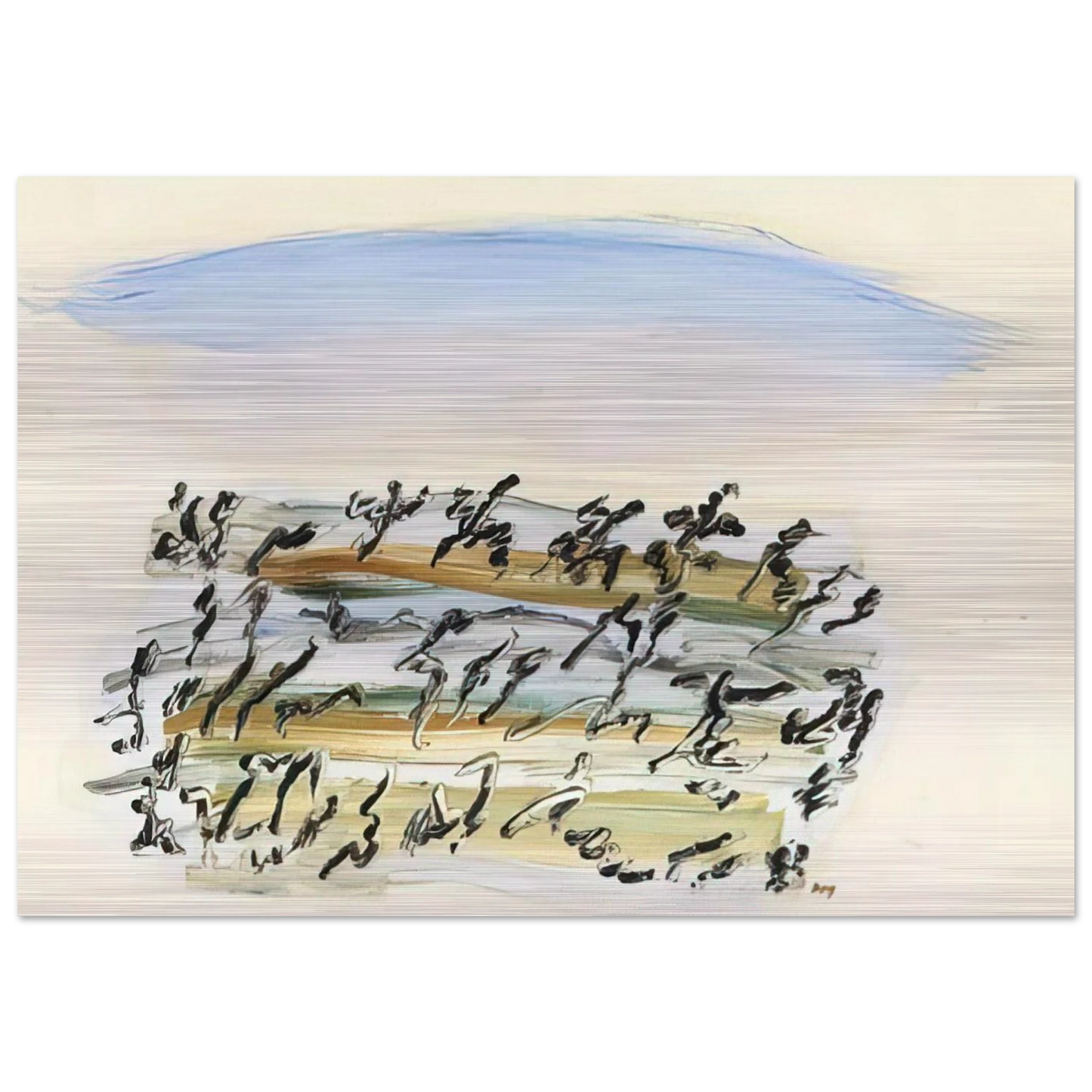 UNTITLED 4 - Henri Michaux Brushed Aluminum Print - 70x100 cm / 28x40 inches | Henri Michaux Aluminum Print | Henri Michaux Prints