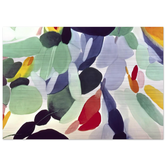 Seven Green Leagues - Alice Baber Brushed Aluminum Print - 70x100 cm / 28x40 inches | Alice Baber Aluminum Print | Alice Baber Prints