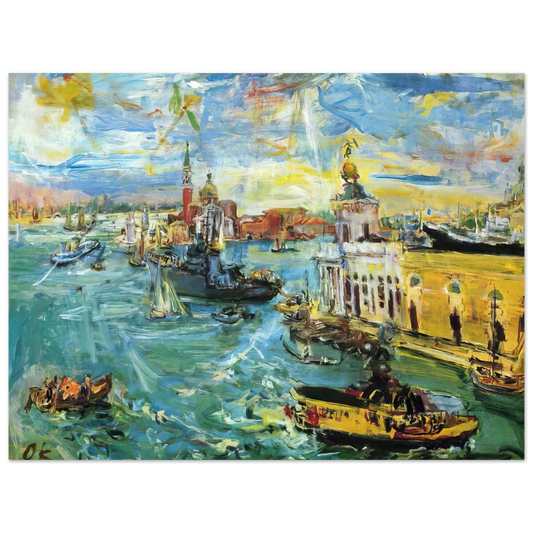 OSKAR KOKOSCHKA - VENICE DOGANA 1948  75x100 cm / 30x40inches Fine Art Poster
