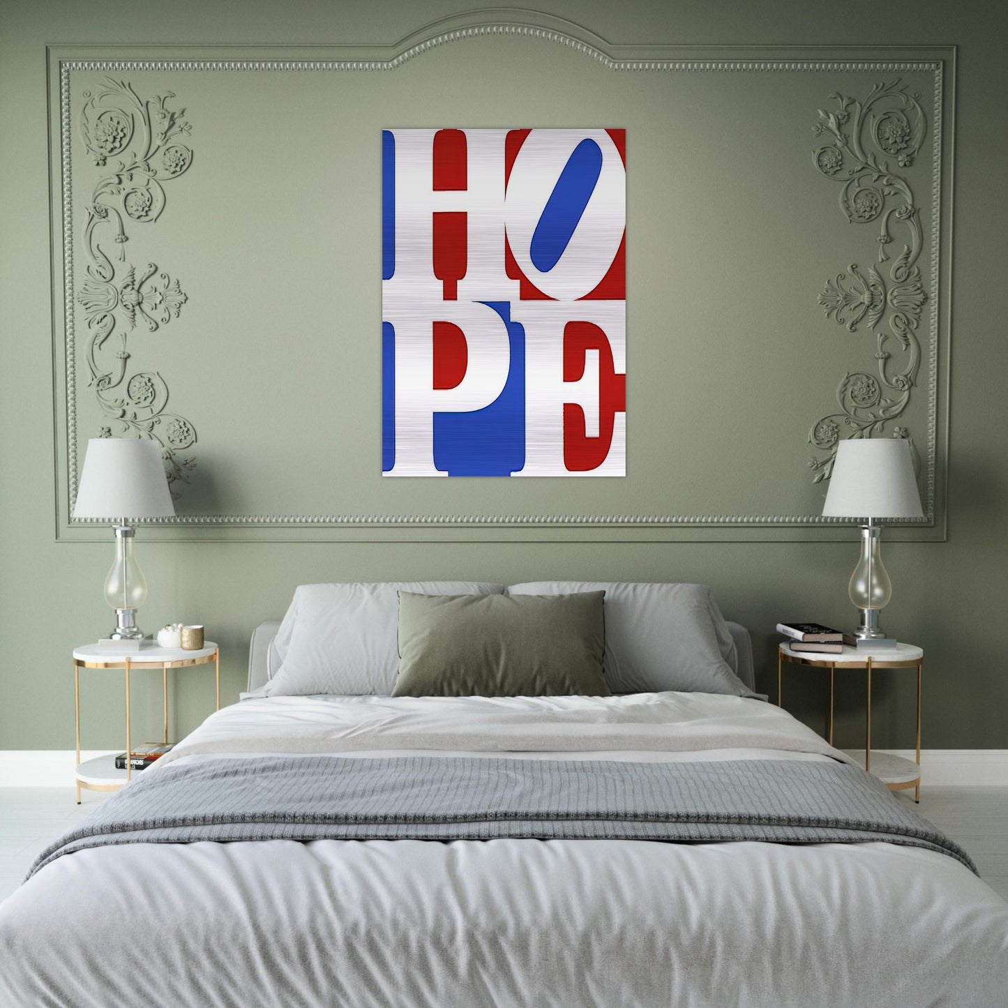 Hope - Robert Indiana Brushed Aluminum Print - 70x100 cm / 28x40 inches | Robert Indiana Aluminum Print | Robert Indiana Prints