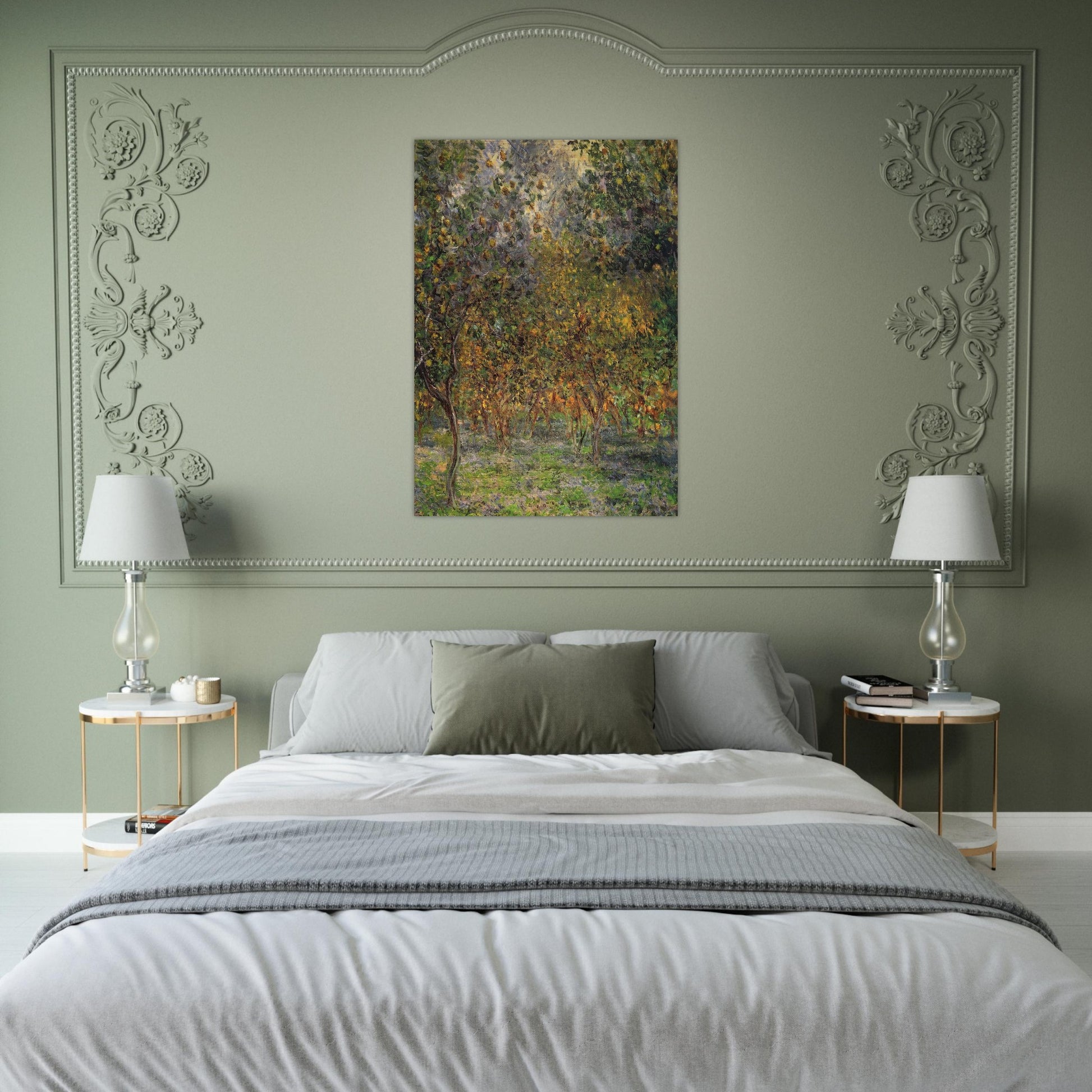 Under the Lemon Trees - claude monet Brushed Aluminum Print - 70x100 cm / 28x40 inches | claude monet Aluminum Print | claude monet Prints