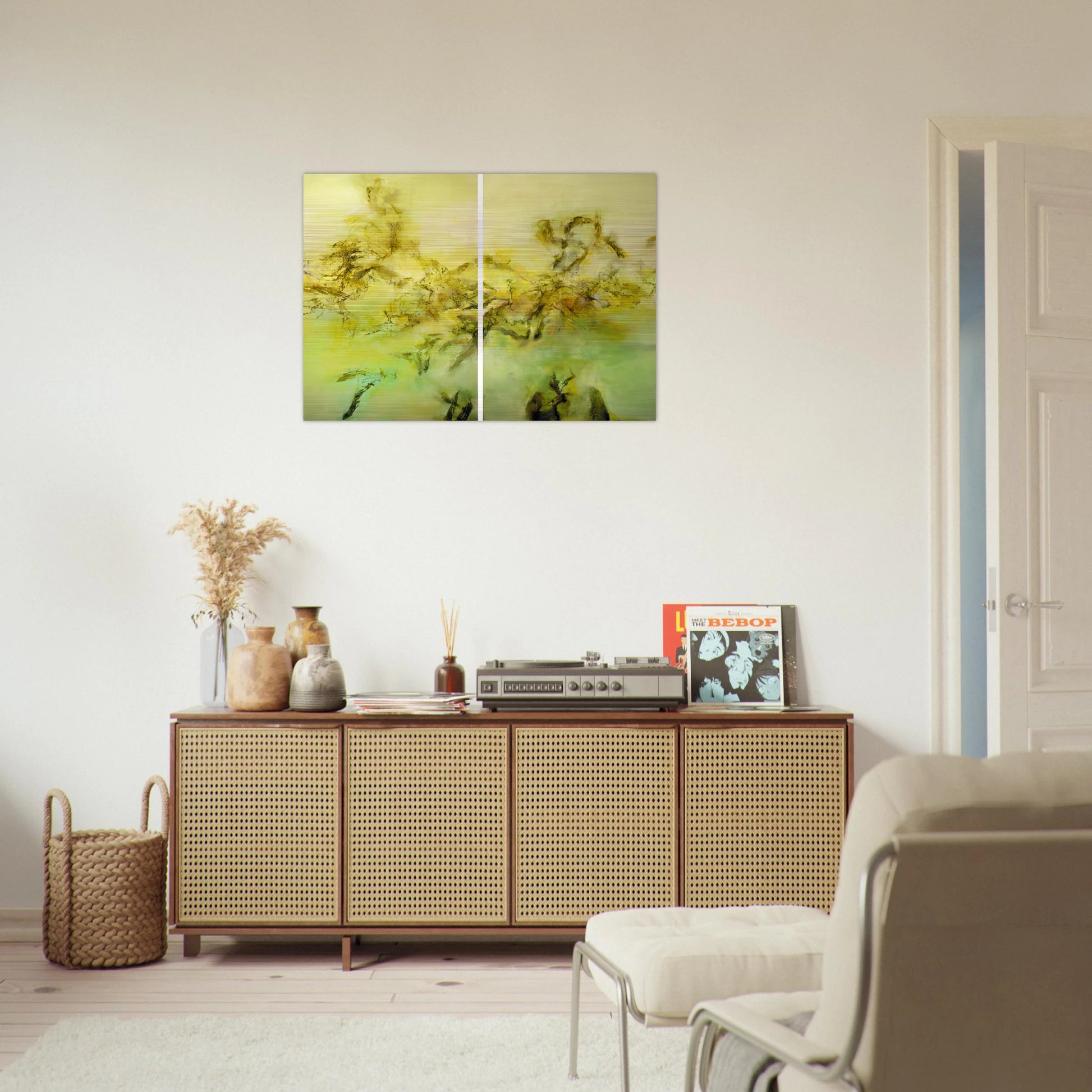 27 10 2002 2002 - Zao Wou-Ki Brushed Aluminum Print - 70x100 cm / 28x40 inches | Zao Wou-Ki Aluminum Print | Zao Wou-Ki Prints