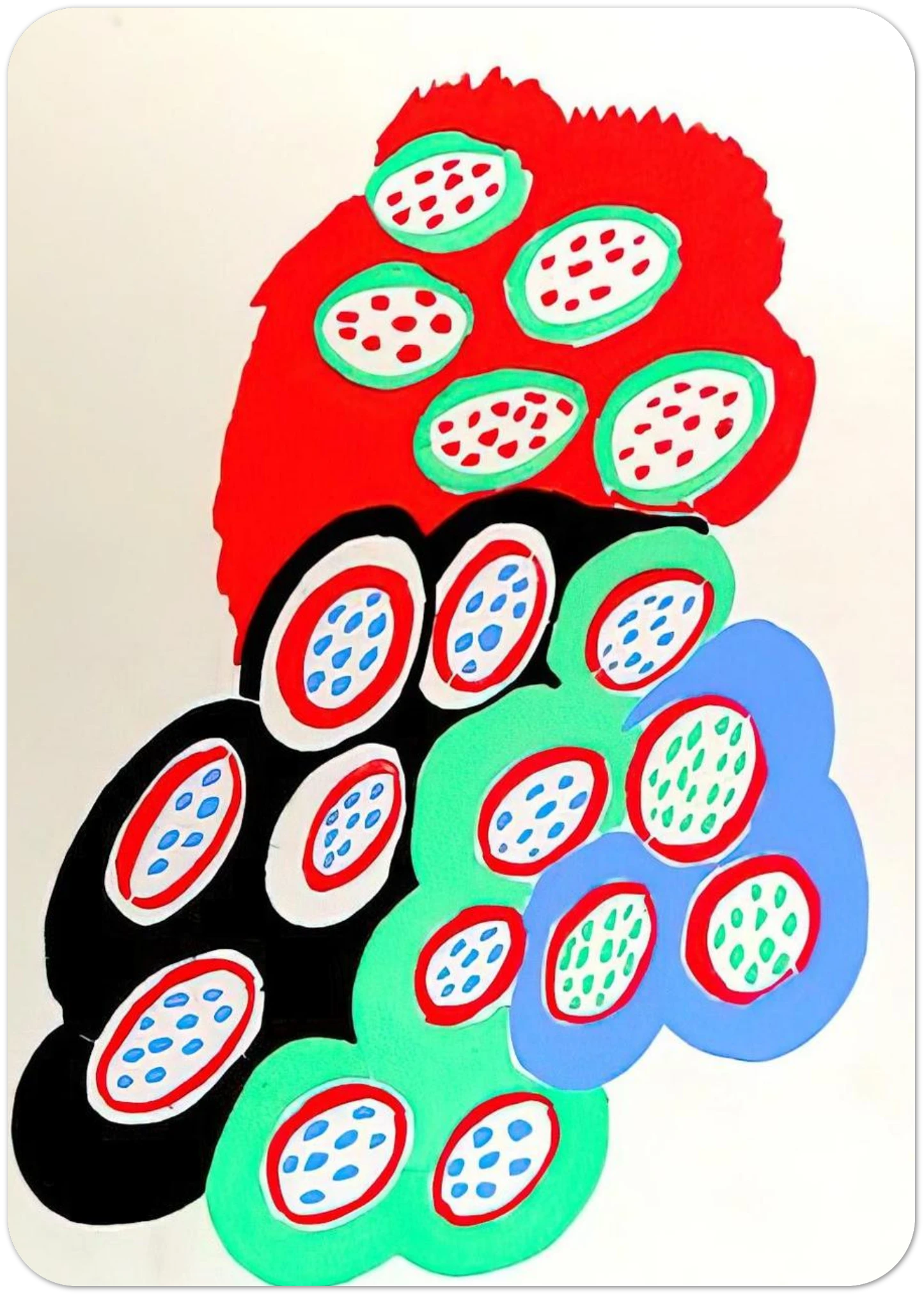 COMPOSITION 37 By Sonia Delaunay Pack of 10 Post Cards | Sonia Delaunay Post Cards | A6 (10.5 x 14.8 cm) - 4.1 x 5.8 inches