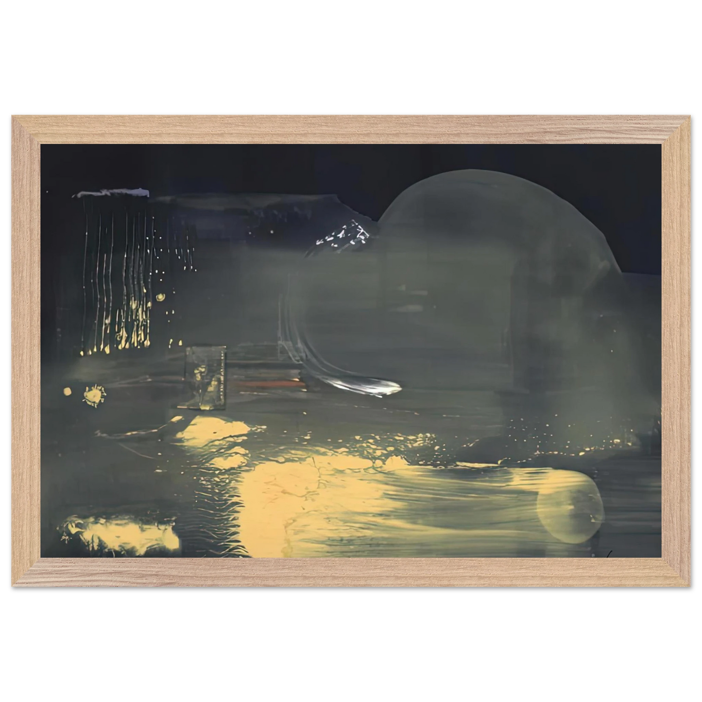 Helen Frankenthaler - Spellbound, 1991- Wall Art - 21x29.7 cm / 8x12" - Premium Wooden Framed Poster With Fine Art Paper-canvas - White frame