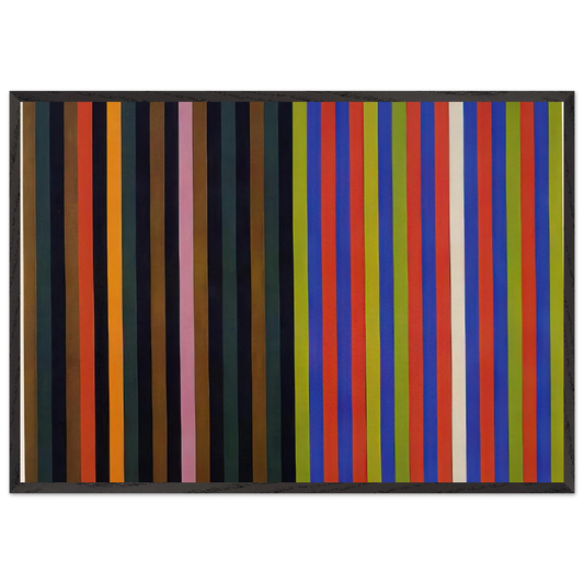 Yankee Doodle - 1966 - Gene Davis 70x100 cm / 28x40 inches Framed Art Print – Black Wooden Frame