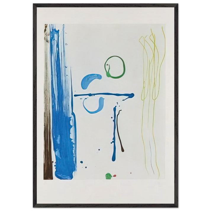Sunshine After Rain - 1987 - Helen Frankenthaler 70x100 cm / 28x40 inches Framed Art Print – Black Wooden Frame