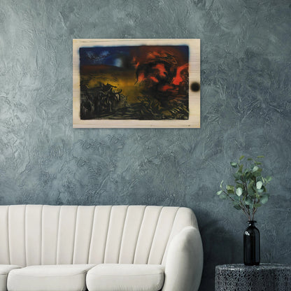 LANDSCAPE WITH STEER 1937 - Jackson Pollock Brushed Aluminum Print - 70x100 cm / 28x40 inches | Jackson Pollock Aluminum Print | Jackson Pollock Prints