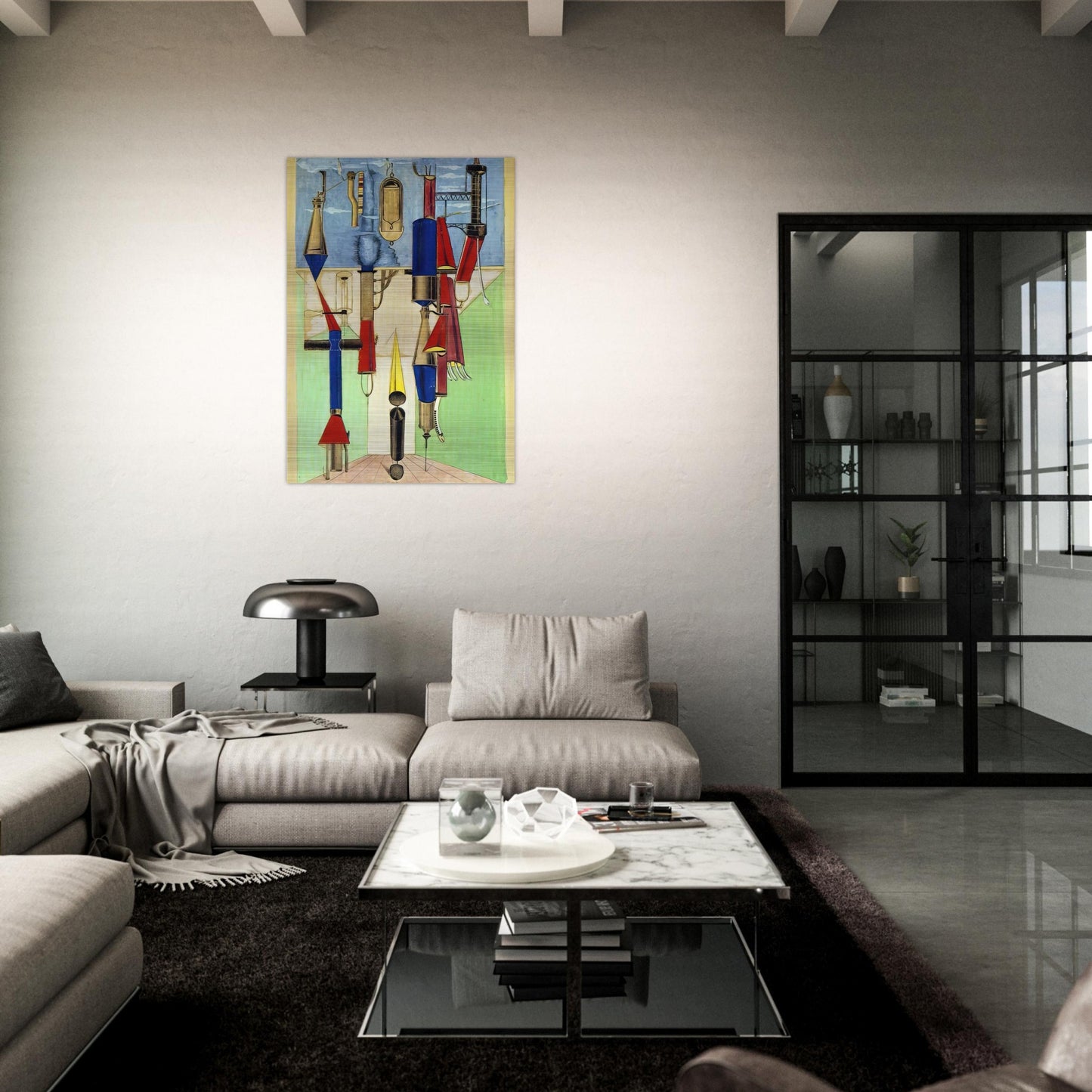 Hydrometric Demonstration - Max Ernst Brushed Aluminum Print - 70x100 cm / 28x40 inches | Max Ernst Aluminum Print | Max Ernst Prints