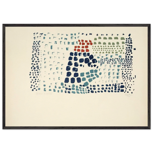 Study in Colour No 1 Woimant Stael 93 - Art Informel - Nicolas de Stael 70x100 cm / 28x40 inches Framed Art Print – Black Wooden Frame