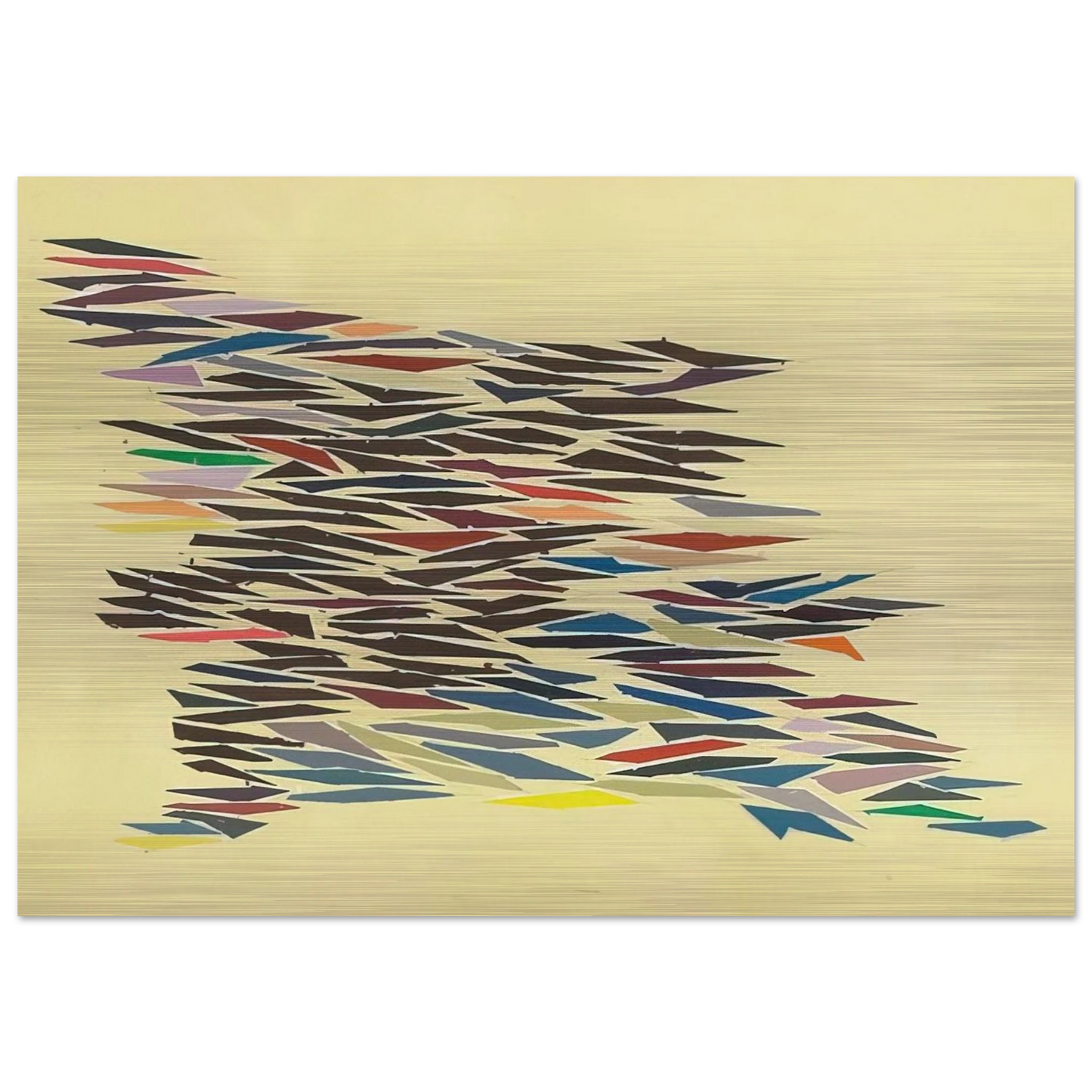 Colors with Yellow - Post-Painterly Abstraction - Robert Goodnough Brushed Aluminum Print - 70x100 cm / 28x40 inches | Robert Goodnough Aluminum Print | Robert Goodnough Prints
