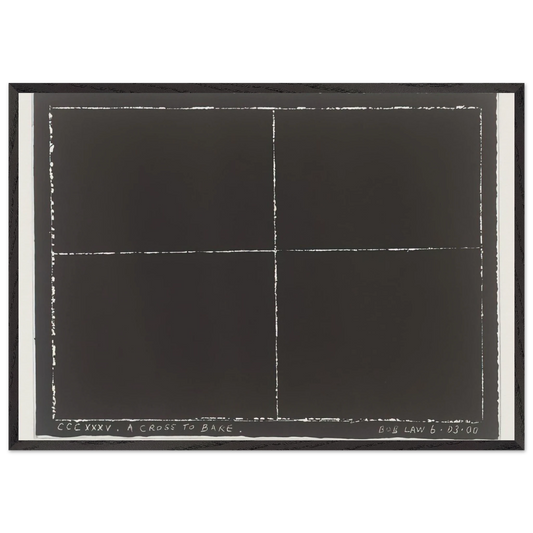 A Cross to Bare - 2000 - Bob Law 70x100 cm / 28x40 inches Framed Art Print – Black Wooden Frame
