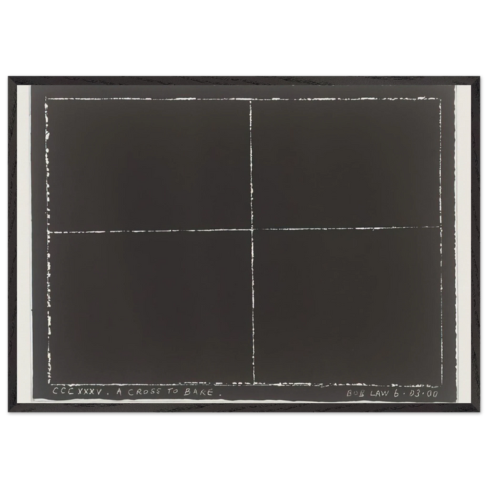 A Cross to Bare - 2000 - Bob Law 70x100 cm / 28x40 inches Framed Art Print – Black Wooden Frame