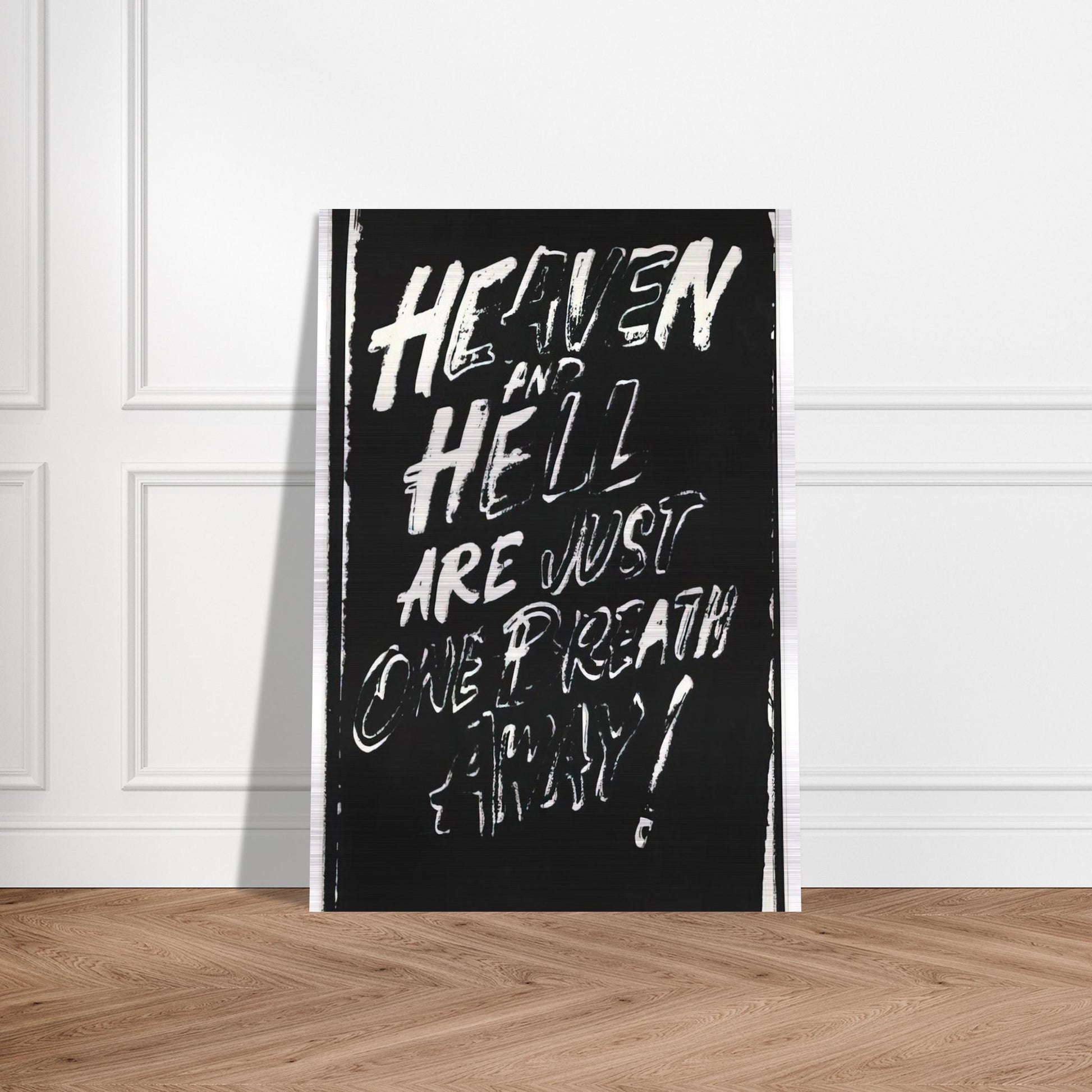Heaven and Hell Are Just One Breath Away! - Andy Warhol Brushed Aluminum Print - 70x100 cm / 28x40 inches | Andy Warhol Aluminum Print | Andy Warhol Prints