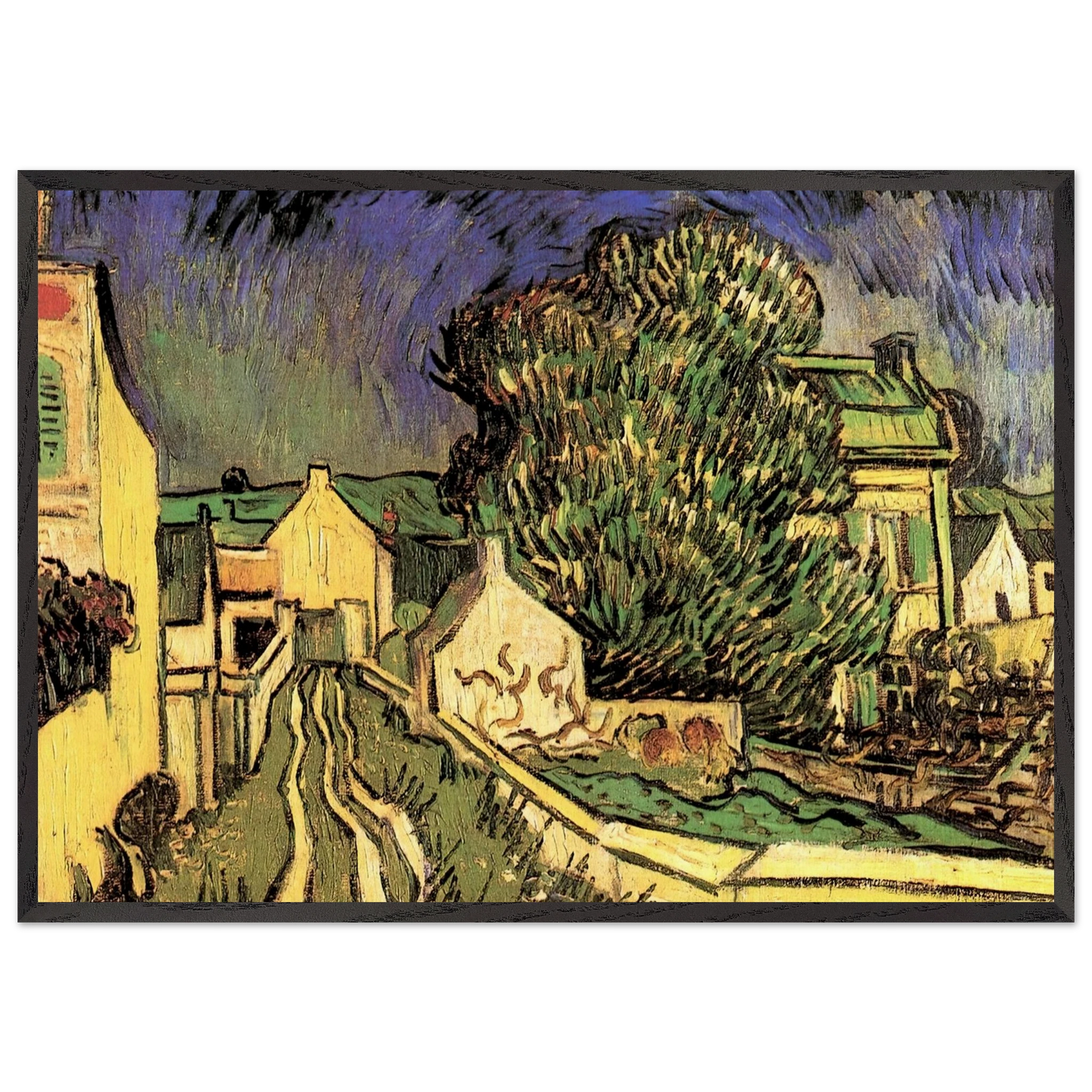 The House of Pere Pilon - Vincent van Gogh 70x100 cm / 28x40 inches Framed Art Print – Black Wooden Frame