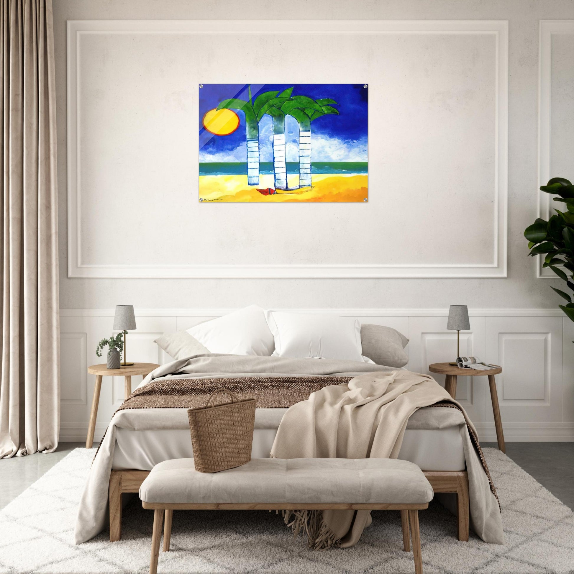 Paisagem - Naïve Art Primitivism - Aldemir Martins Acrylic Print - 70x100 cm / 28x40″ inches