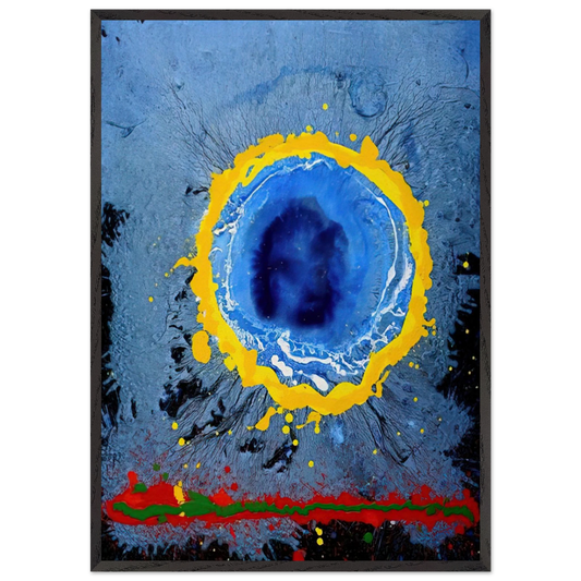 Moons Milk - 2009 - John Hoyland 70x100 cm / 28x40 inches Framed Art Print – Black Wooden Frame