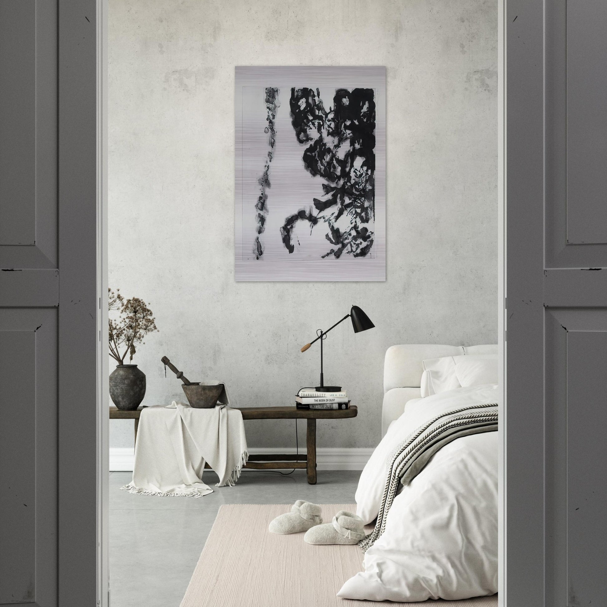 EULOGY ON THE EXTREMELY DELICATE THINGS 1993 - Zao Wou-Ki Brushed Aluminum Print - 70x100 cm / 28x40 inches | Zao Wou-Ki Aluminum Print | Zao Wou-Ki Prints
