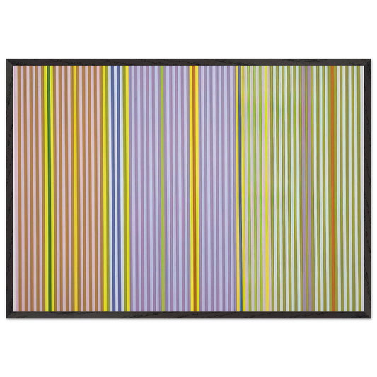 Ianthe - 1969 - Gene Davis 70x100 cm / 28x40 inches Framed Art Print – Black Wooden Frame